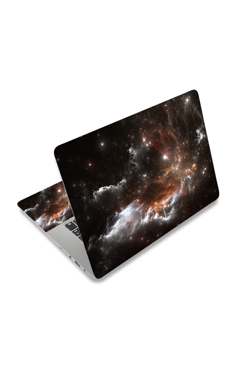 HAPLIVES Laptop Skin Vinyl Sticker Decal, 12" 13" 13.3" 14" 15" 15.4" 15.6 inch Laptop Skin Sticker Cover Art Decal Protector Fits HP Dell Lenovo Compaq Apple Asus Acer (Black Galaxy) - Image 1