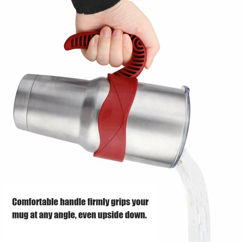 Red Comfortable Plastic Handle For 20oz To 30oz Coffee Tumblers And Mugs - Image 4