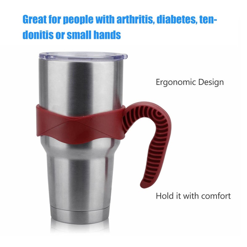 Red Comfortable Plastic Handle For 20oz To 30oz Coffee Tumblers And Mugs - Image 5