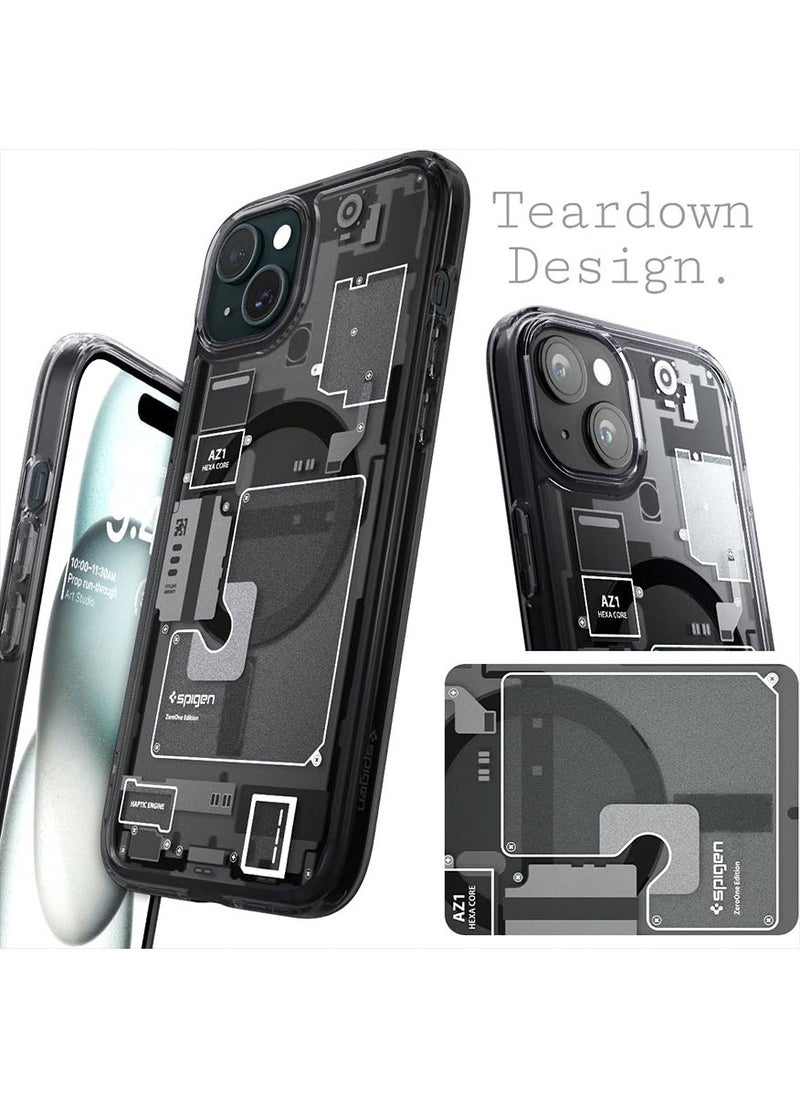 Spigen Ultra Hybrid MagFit for iPhone 15 Plus Case Cover with MagSafe - Zero One  - Image 4