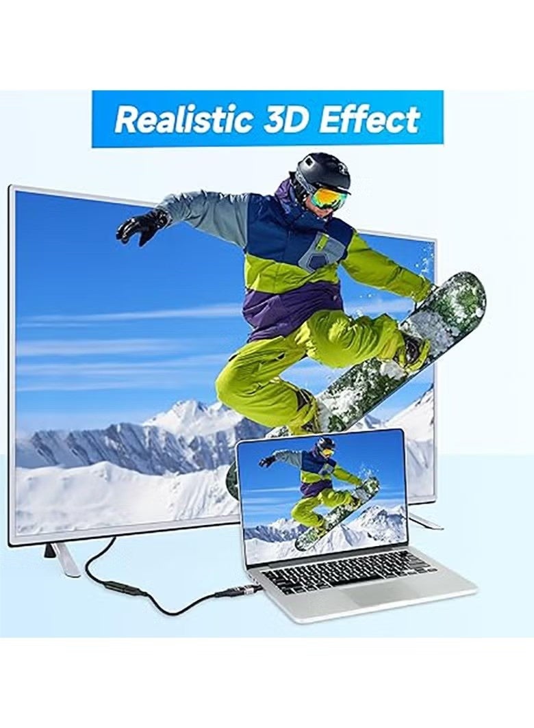 HDMI A Female to D Male Adapter, Micro HDMI Type D, Extender Connector 8K for TV, Projector, Laptop, PC, PS, Xbox - Image 4