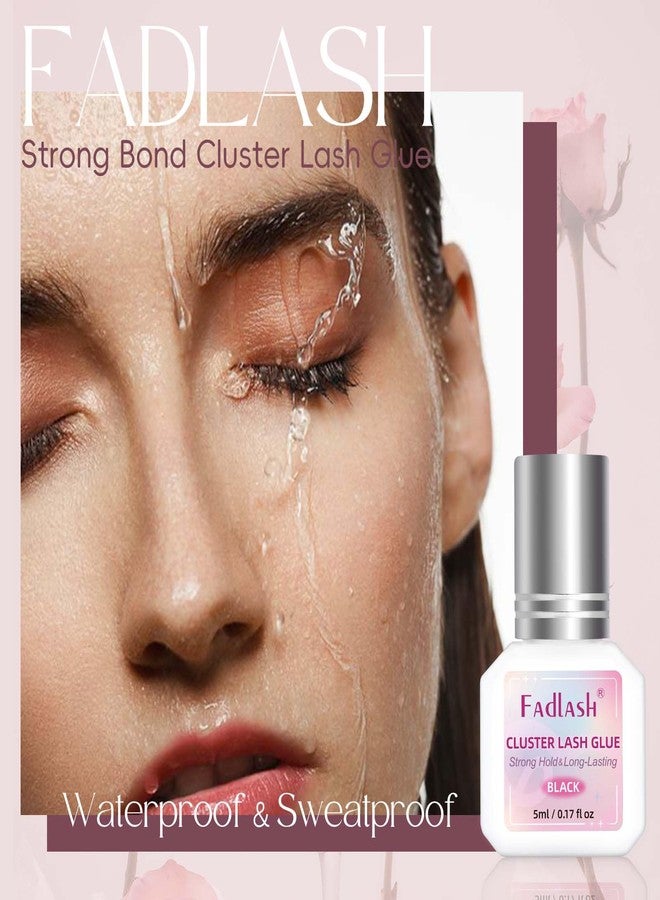 FADLASH Lash Cluster Glue Black Eyelash Glue for DIY Lash Extensions Waterproof 2-3s Fast Drying 2 Weeks Retention Long-Lasting at Home (5ml) - Image 5