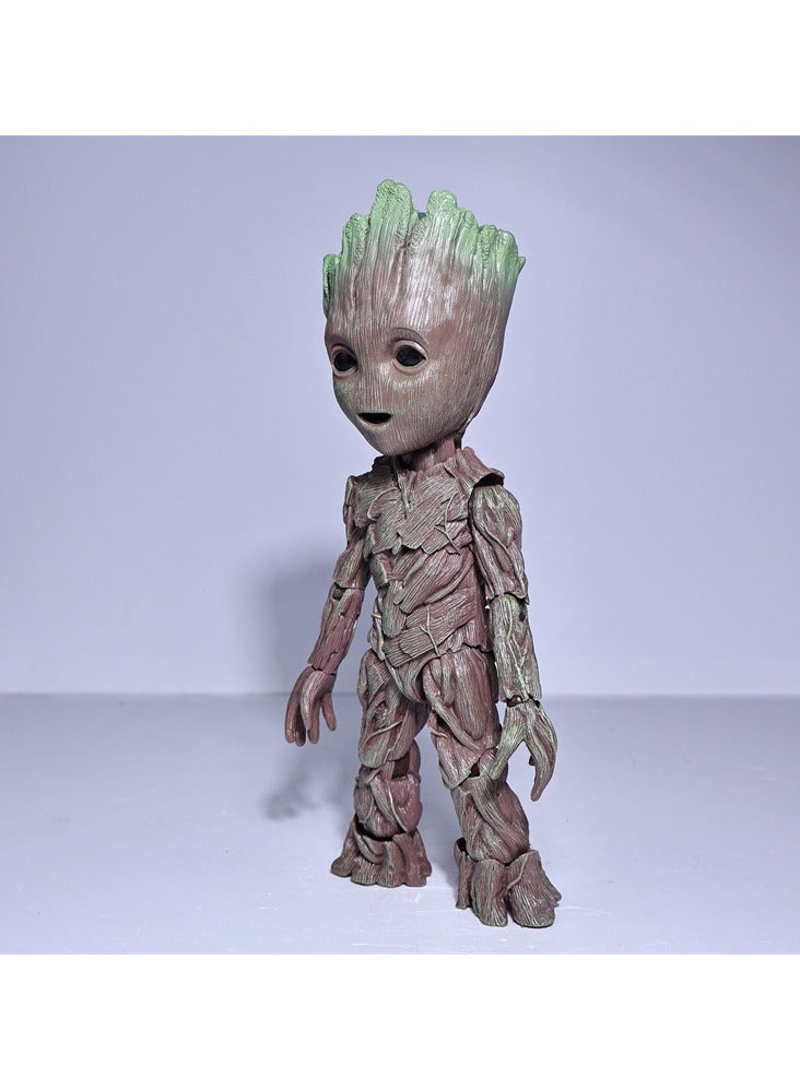 general Guardians of the Galaxy Groot, small tree man model, super movable, boxed figure ornament, figure gift for family and friends (14.5 cm) - Image 2