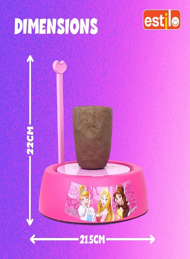 إستلو مجموعة عجلة الخزف من إستيلو | مجموعة الخزف والرسم | مجموعة ألعاب فنية وحرفية للمبتدئين | تتضمن طين التشكيل، وأدوات النحت، والدهانات والفرش | هدية للأطفال من عمر 8 سنوات فما فوق (أميرة) - Image 2