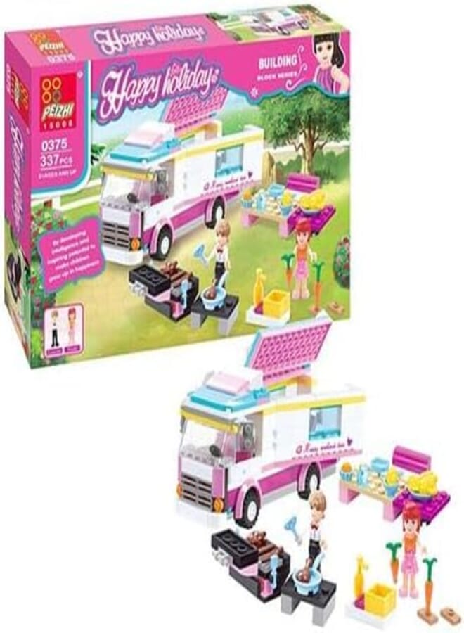 Building Blocks 0375 Happy Holiday Camping Van (337 Pieces)