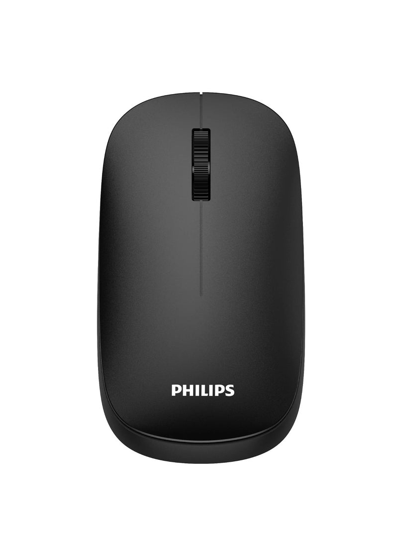 Philips SPK7438 Wireless Mouse, USB, 2.4 GHz/Bluetooth, Optical, Ambidextrous, Silent Buttons, Power Saving Mode, BLACK Black - Image 4