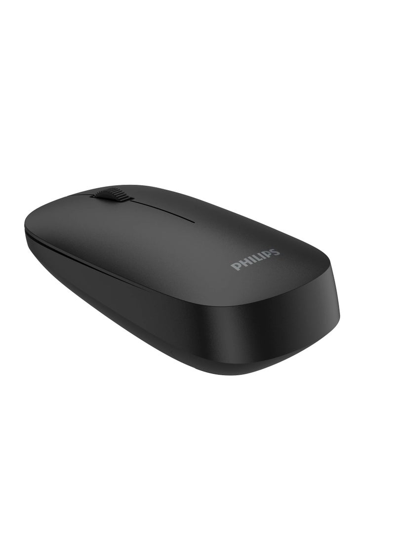Philips SPK7438 Wireless Mouse, USB, 2.4 GHz/Bluetooth, Optical, Ambidextrous, Silent Buttons, Power Saving Mode, BLACK Black - Image 2