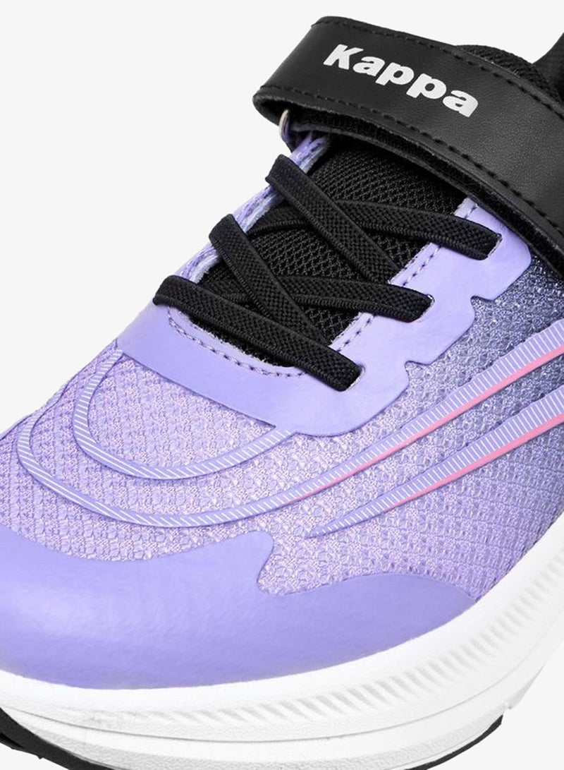 Kappa Girls' Textured Sports Shoes with Hook and Loop Closure - Image 4