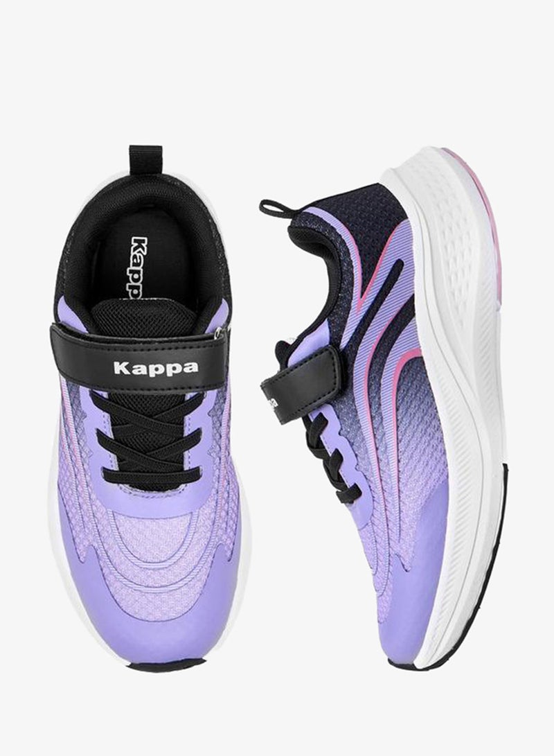 Kappa Girls' Textured Sports Shoes with Hook and Loop Closure - Image 3