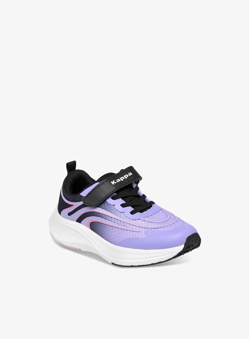 Kappa Girls' Textured Sports Shoes with Hook and Loop Closure