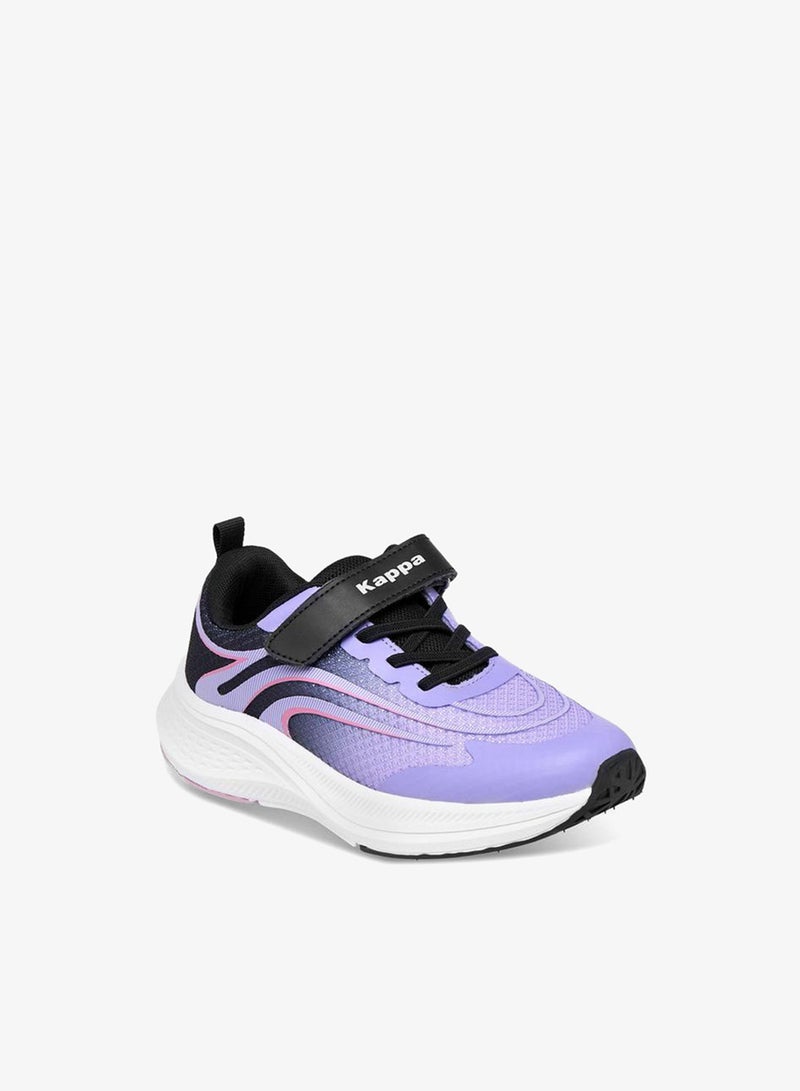 Kappa Girls' Textured Sports Shoes with Hook and Loop Closure - Image 2
