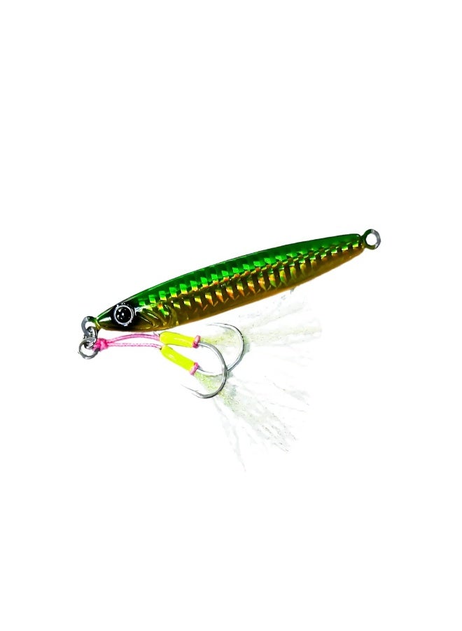 Jiggat Hunter Tungsten Metal Jig Fishing Lure | Fast Sinking Compact Jig for Deep Sea & Offshore Fishing | Tuna, Amberjack & GT (30g–60g) - Image 1