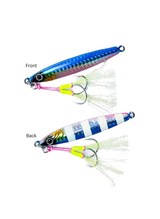 Jiggat Hunter Tungsten Metal Jig Fishing Lure | Fast Sinking Compact Jig for Deep Sea & Offshore Fishing | Tuna, Amberjack & GT (30g–60g) - Image 4