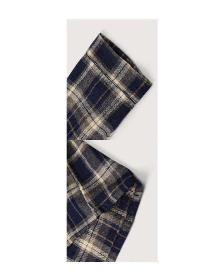 Generic Large Men's Long Sleeved Checkered Pajamas Set  - Image 5