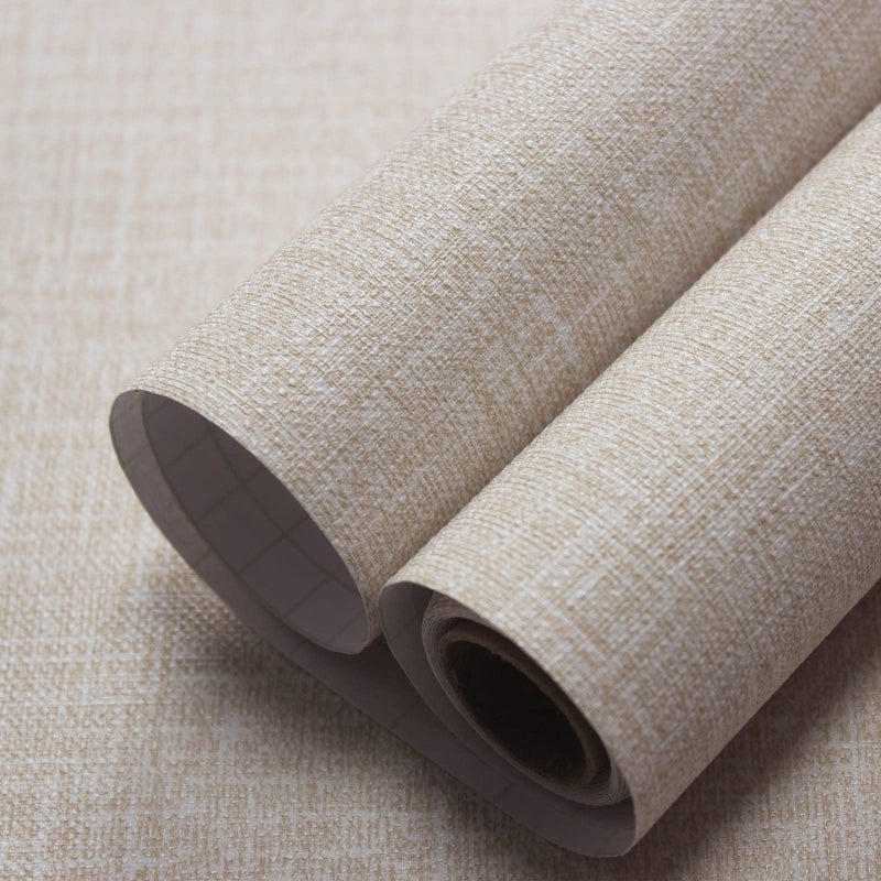 WAPANE Grasscloth Peel and Stick Wallpaper 157 x 787 Beige Faux Linen Contact Paper for CabinetsCountertops Removable Textured Wall Paper Self Adhesive Vinyl Fabric Wallpaper Waterproof