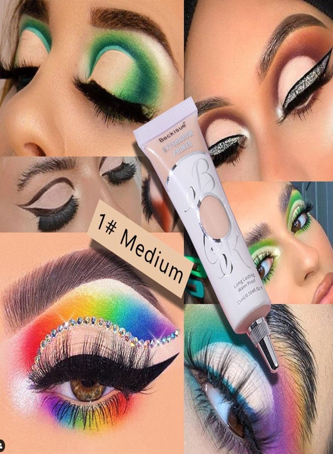 MAEPEOR Matte Eyeshadow Primer 6 Colors Prevent Oily Lids and Creasing Eye Primer Base Long-lasting Waterproof & Smudgeproof Eye Base Makeup for All Shadows (1 Medium) - Image 3