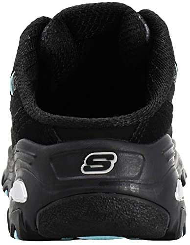 SKECHERS حذاء سنيكرز سكيشرز للنساء D'Lites - مزلق مرن، أسود/أكوا، 8 W US - Image 3