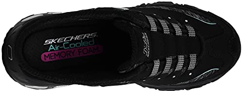 SKECHERS حذاء سنيكرز سكيشرز للنساء D'Lites - مزلق مرن، أسود/أكوا، 8 W US - Image 5