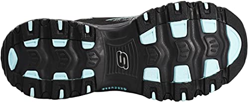 SKECHERS حذاء سنيكرز سكيشرز للنساء D'Lites - مزلق مرن، أسود/أكوا، 8 W US - Image 4