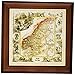 3DROSE 3dRose ft_56945_1 Old Norway and Sweden 1847 Map Framed Tile, 8 by 8-Inch  - Image 2
