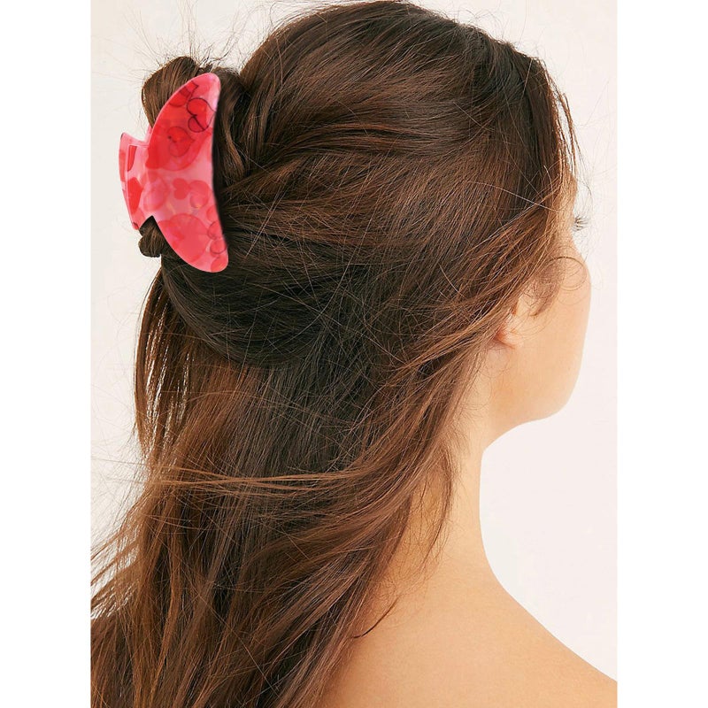 WHAVEL Heart Hair Claw Clips Pink Heart Hairclips for Thick and Thin Hair 3 PCS Cute Jaw Clips Wedding Party Hair Accessories for Women Strong Holdï¼ŒValentine's Day Gift - Image 4