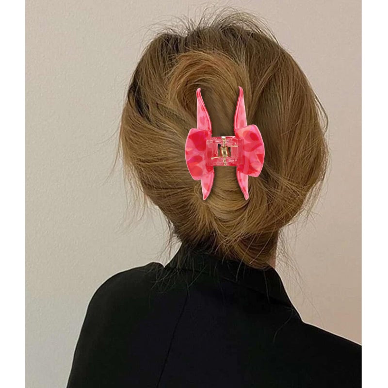 WHAVEL Heart Hair Claw Clips Pink Heart Hairclips for Thick and Thin Hair 3 PCS Cute Jaw Clips Wedding Party Hair Accessories for Women Strong Holdï¼ŒValentine's Day Gift - Image 5