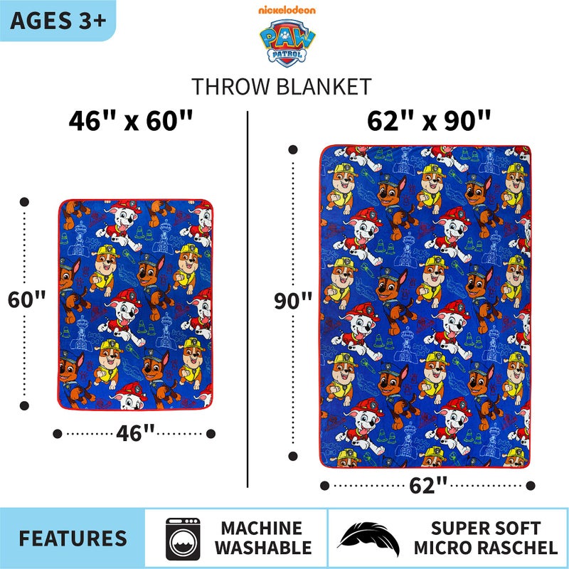 Franco Kids Bedding Super Soft Plush Throw Blanket, 46 in x 60 in, Paw Patrol - Image 4