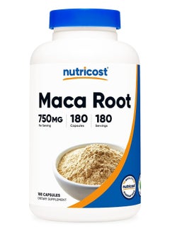 Maca Root 750 Mg 180 Capsules 180 Servings