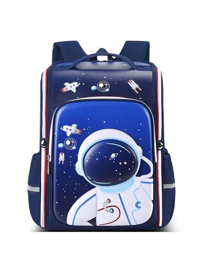 COCOBEE-Stylish Astronaut Print Backpack, Adjustable Strap, Secure Zip, 14.9 Inches – Blue - Image 1