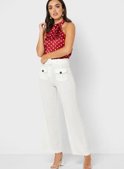 ELLA Belted Wide Leg Utility Pants