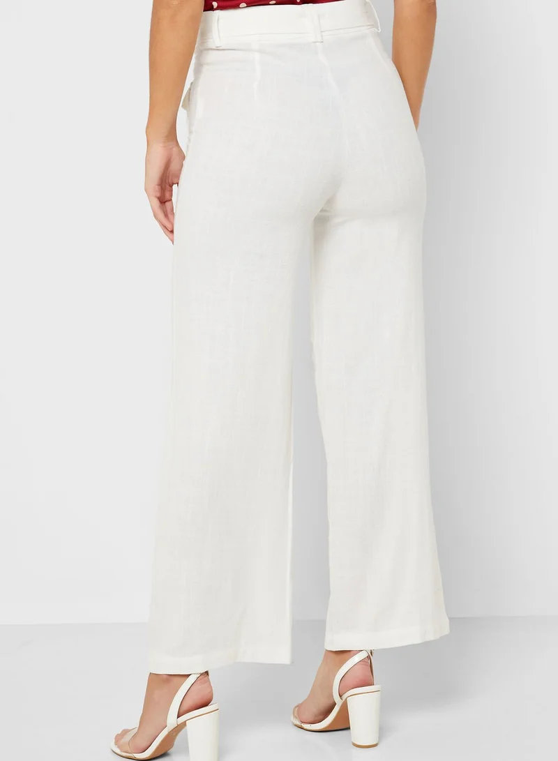 ELLA Belted Wide Leg Utility Pants