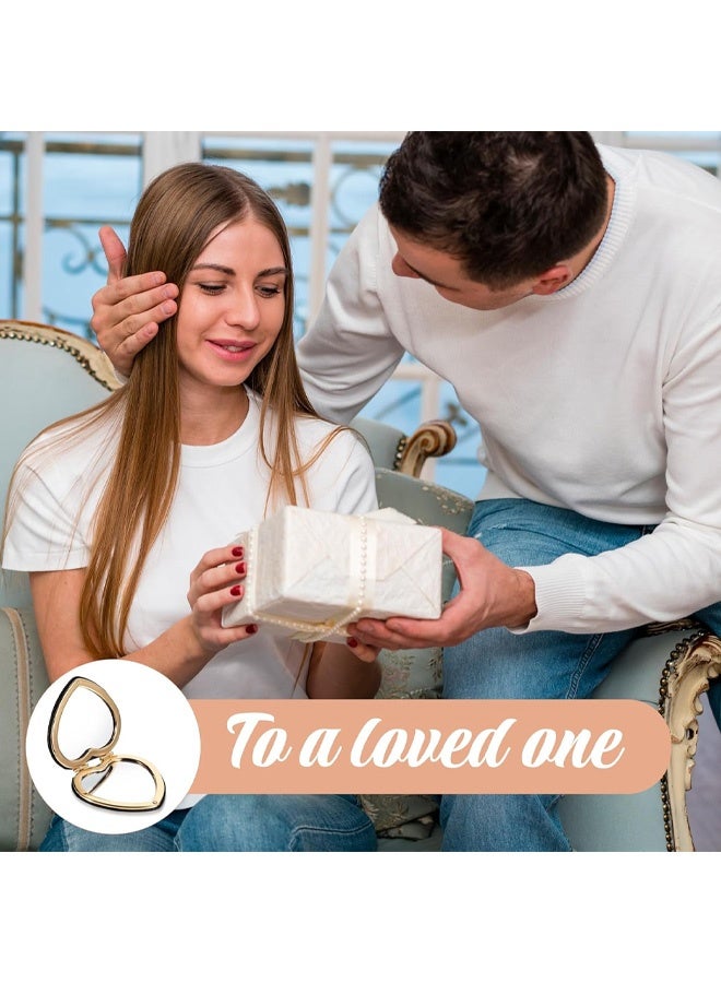 Compact Mirror, Heart Shaped Pocket Mirror Mini Portable Folding Mirror Small Double-Sided 1X/2X Magnifying Mirror Black Travel Makeup Mirror for Women Girls - Image 2