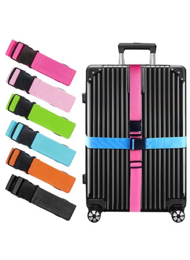 fantasize Luggage Straps Suitcase Belts Wide Adjustable Packing Straps Travel Accessories, Suitcase Belts, Packing Straps Travel Belts Accessories for Business Traveling Packing（6 PCS） - Image 1