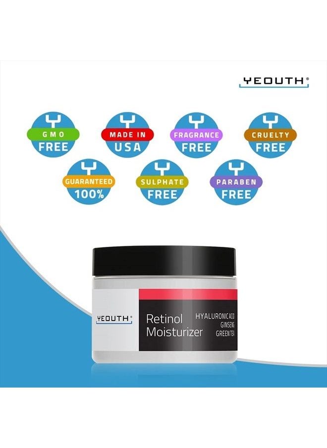 Yeouth - Retinol Face Moisturizer with Hyaluronic Acid, Moisturizing Face Cream for Wrinkle & Dark Spot, Night Cream Face Care, Anti Aging Skin Care - Image 1
