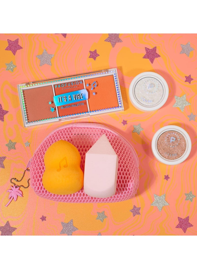 profusion Cosmetics Its a Vibe Admit One 3 Shade Blush Palette Enhance Your Glow with Matte and Shimmer Finishes Long Lasting Face Blush Vegan and Cruelty Free Makeup for Festival Ready Radiance - Image 5