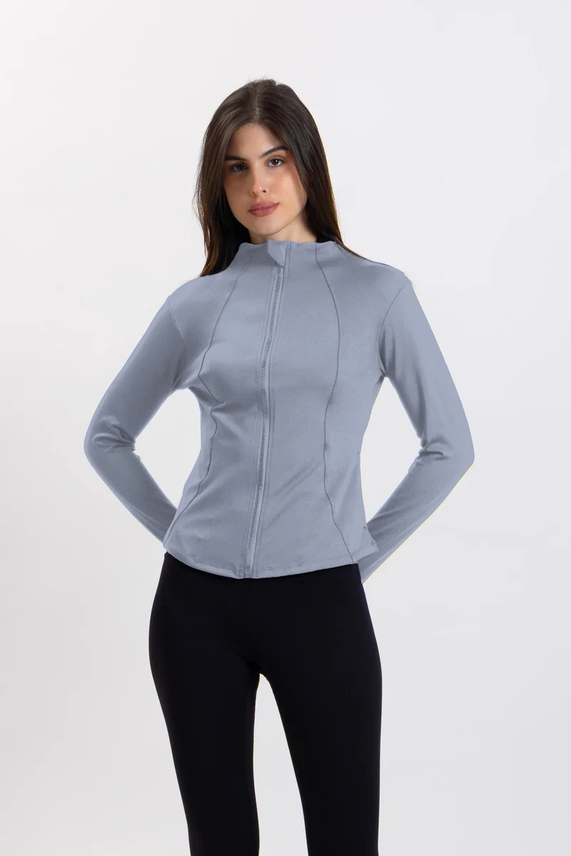 SHAPES DETAILED SCULPT ZIP-UP TOP