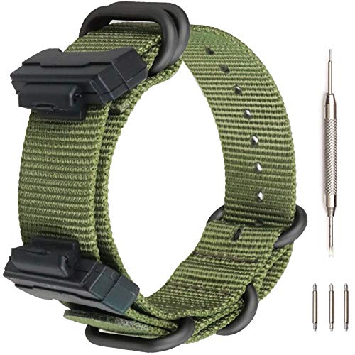 Lijinlan Strap Compatible with Casio G-Shock, Men Nylon Replacement Watch Band for G-Shock DW5600/GWM5610/DW6900/DW9052/GW100/GA100/GD120/GA400 - Image 1
