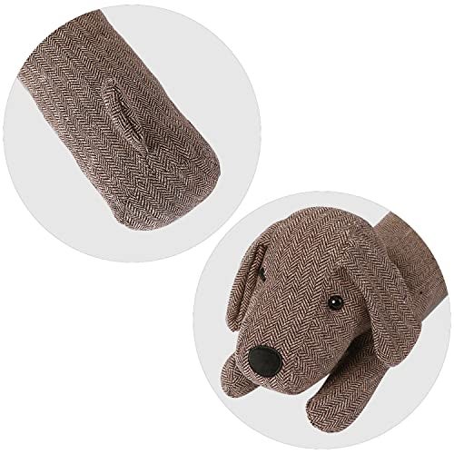 SANFERGE 36 Inch 3LB Heavy Duty Under Door Draft Stopper, Decorative Soundproof Door Draft Blocker, Energy Saving Draft Guard, Dog Java - Image 3