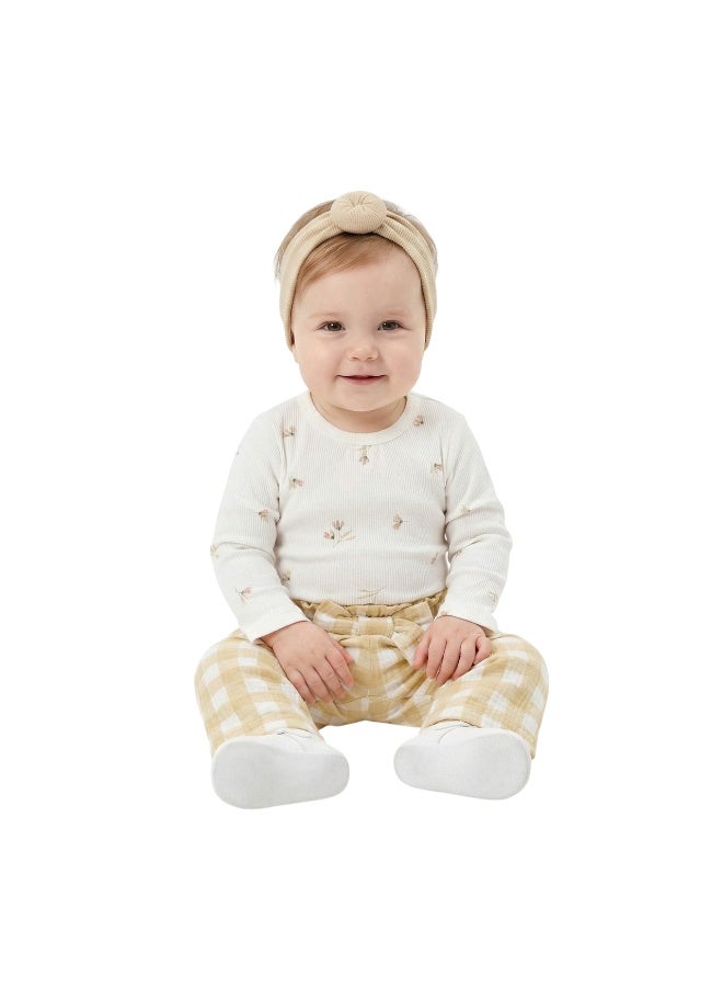 Bambimici Baby Cream Summer Outfit Set- 3 Piece Set - Image 1