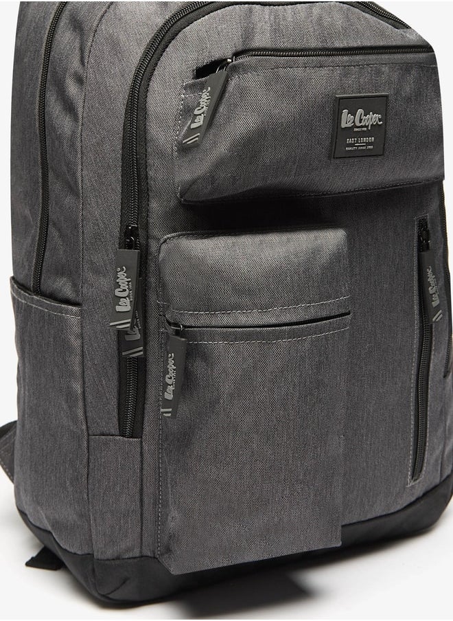 Lee Cooper Boys Solid Backpack with Adjustable Straps and Zip Closure - 32x15x47 cm  - Image 3