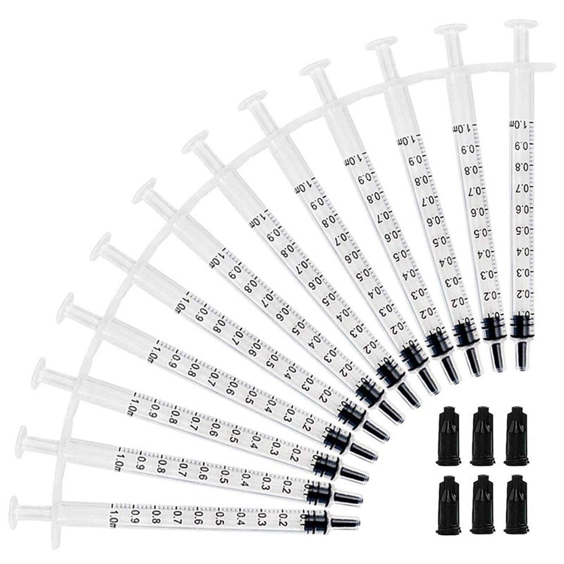 DEPEPE DEPEPE 120pcs 1ml Luer Slip Tip Syringe with Caps Without Needle for Pet Feeding and Industrial Use
