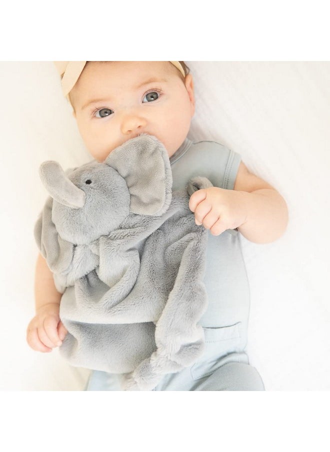 Bella Tunno - Teether Buddy Soft Plush Baby Lovey With Textured Baby Teether Toy And Gentle Rattling Head Comforts And Brings Teething Relief Colorful Animalthemed Baby Teething Toys (Elephant) - Image 1