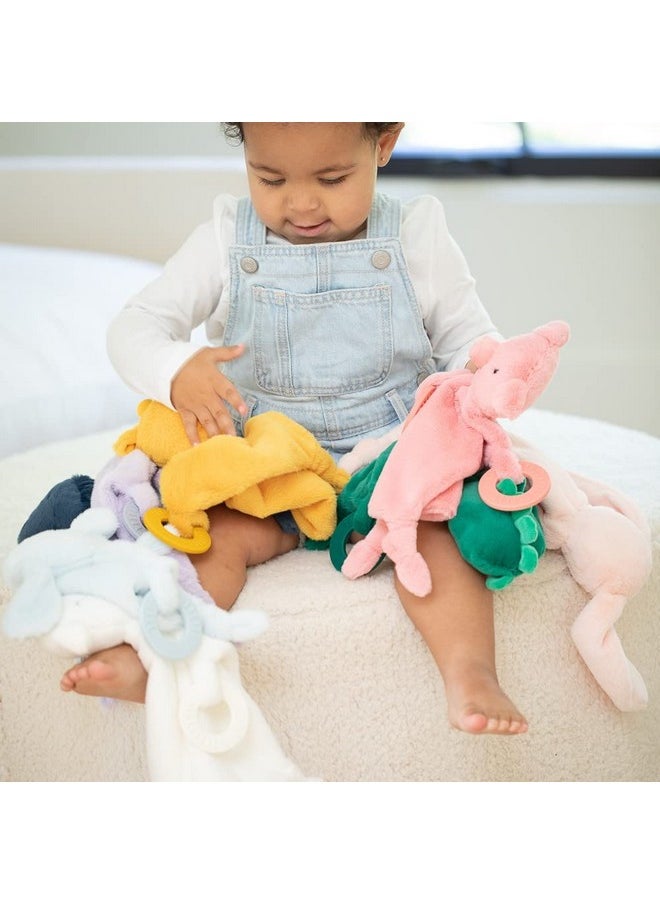 Bella Tunno - Teether Buddy Soft Plush Baby Lovey With Textured Baby Teether Toy And Gentle Rattling Head Comforts And Brings Teething Relief Colorful Animalthemed Baby Teething Toys (Elephant) - Image 1