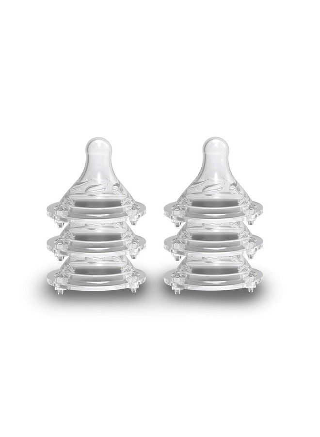 AVIMA Baby Silicone Nipples For Wide Neck Bottles Slow Flow 06 Months (Set Of 6) - Image 1