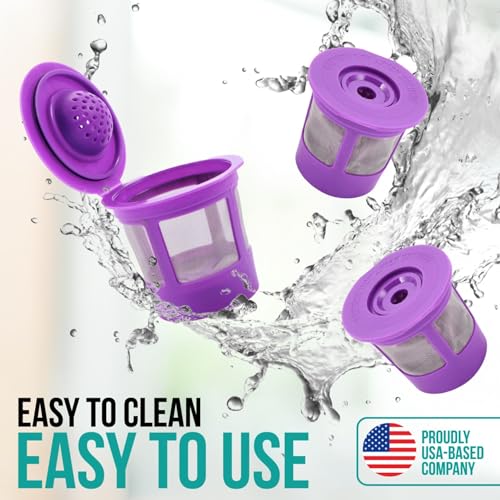 PUREHQ Reusable K Cups for Keurig Coffee Maker - Filter Pods for Keurig 1.0 and 2.0 Brewers - Refillable K Cup Fits K-Elite, K-Classic - BPA Free Universal Reusable Single Serve - 4 Pack - Image 4