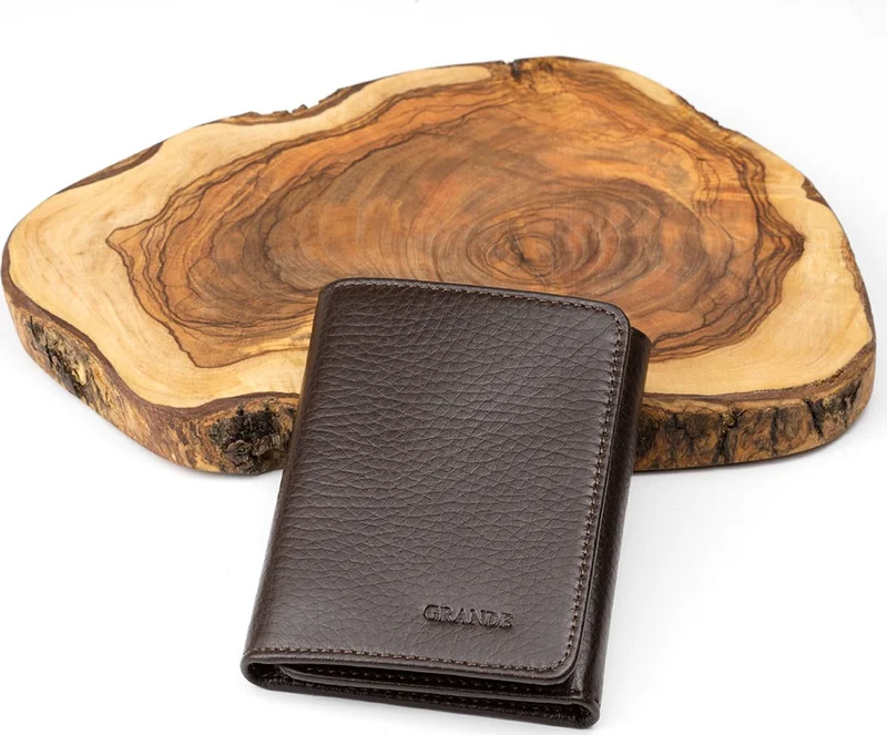 غراندي 1414 Genuine Leather Magnetic Personalized Men's Wallet