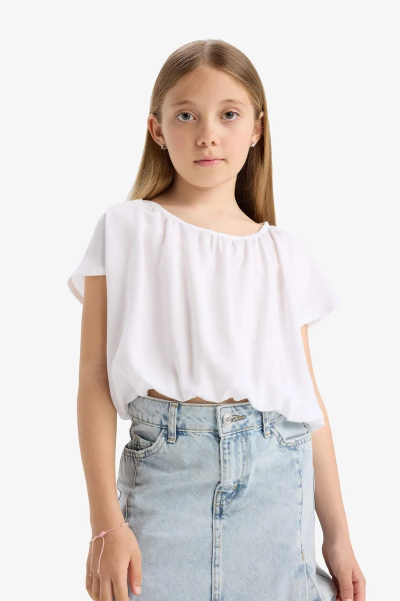 DeFacto Girl Short Sleeve Blouse