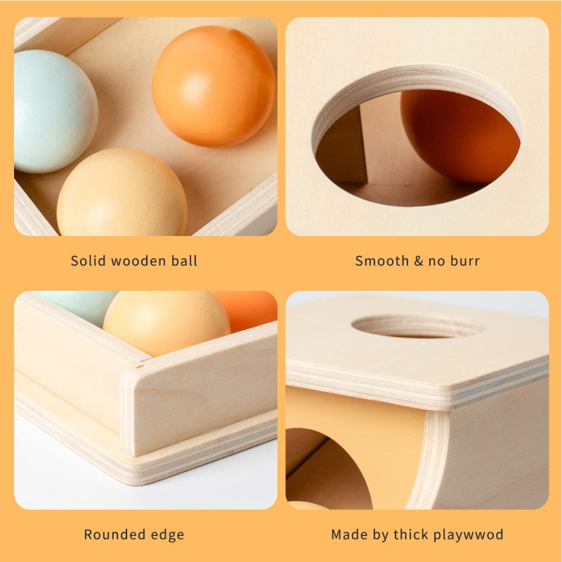 Busy edition Montessori Toys for Babies 6-12 Months Object Permanence Box Wooden Ball Drop Toy Play for 6 Month 1 2 3 Year Old Toddlers Infant Early Age Toy - Image 3