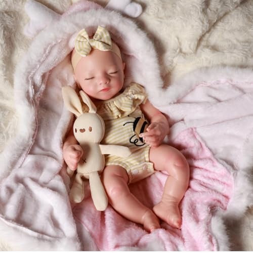 BABESIDE Silicone Baby Doll Lifelike Reborn Baby Dolls 16 Inch Weight 4 Lb Full Platinum Silicone Reborn Baby Doll Slicone Full Body Anatomically Correct Sleeping Baby Girl with Gift Box - Image 5