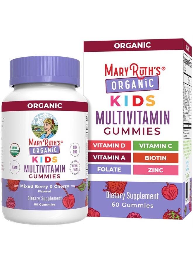 MaryRuth Organics Kids Vitamins by MaryRuth's | USDA Organic | Kids Multivitamin Gummies for Ages 4+ | Vegan | Non-GMO | Only 2 Gummies a Day | 60 Count  - Image 1